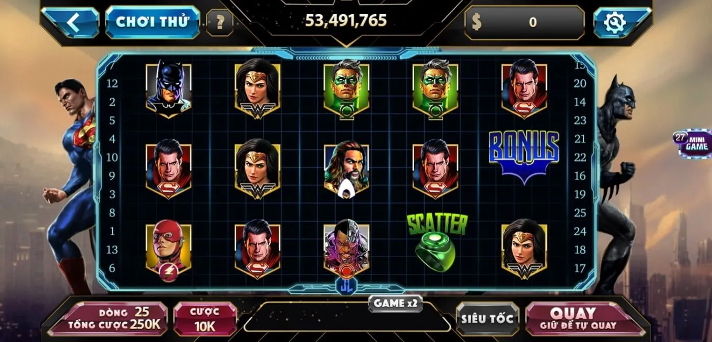 Giới thiệu game Nổ hũ Justice League 188loto